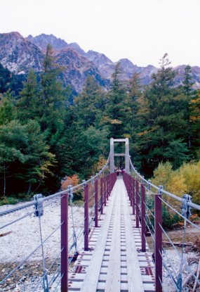 上高地　梓川　新村橋