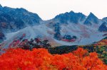 涸沢　穂高　ナナカマド　紅葉　秋