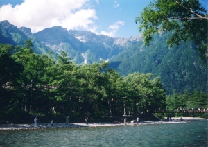 上高地　梓川　河童橋　穂高